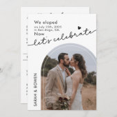 We zijn weggelopen en nu vieren we dat Elopement f Kaart (Voorkant / Achterkant)