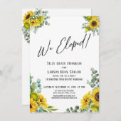 We zijn weggelopen! Eucalyptus Zonnebloem Ontvangs Kaart (Voorkant / Achterkant)