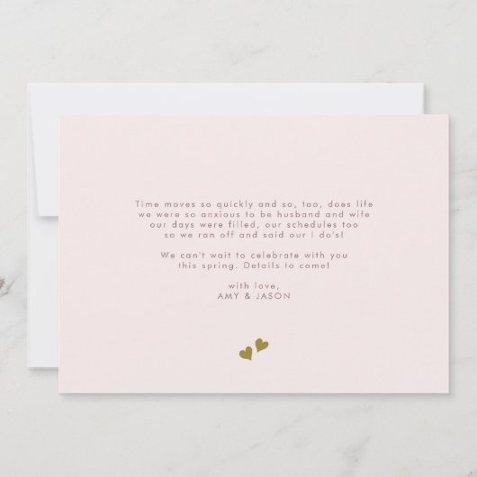 We zijn weggelopen | Fotohuwelijksaankondiging, fa Kaart (Achterkant)