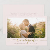 We zijn weggelopen | Fotohuwelijksaankondiging, fa Kaart (Voorkant / Achterkant)