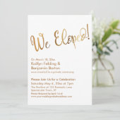 We zijn weggelopen! Gouden en witte nasleep van de Kaart (Staand voorkant)