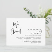 We zijn weggelopen, Huwelijksvlucht Feest Viering Kaart (Staand voorkant)