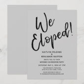 We zijn weggelopen! Informele grijze nasmaak van h Kaart (Voorkant / Achterkant)