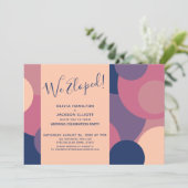 We zijn weggelopen! Kleurrijke Cirkels Ontvangst O Kaart (Staand voorkant)