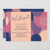 We zijn weggelopen! Kleurrijke Cirkels Ontvangst O Kaart (Voorkant / Achterkant)