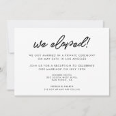 We zijn weggelopen Moderne typografie huwelijksaan Kaart (Voorkant)