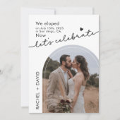 We zijn weggelopen om te trouwen, laten we dit nu  kaart (Voorkant)