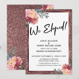 We zijn weggelopen! Roze Gouden Glitters en Bloeme Kaart