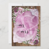 We zijn weggelopen! Rustieke aquarel bloemen & lic Kaart (Achterkant)