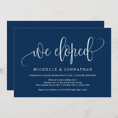 We zijn weggelopen, Trouwfeest Viering Uitnodiging (Voorkant / Achterkant)