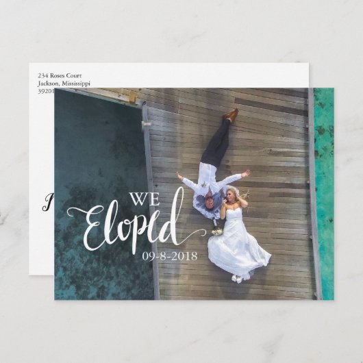 We zijn weggelopen uit de moderne scriptkalligrafi briefkaart (Voorkant / Achterkant)