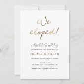 We zijn weggelopen! Uitnodiging voor bruiloftsrece (Voorkant)