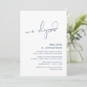 We zijn weggelopen, Uitnodiging voor elopement-fee (Staand voorkant)