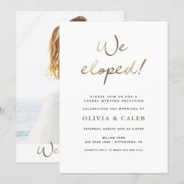 We zijn weggelopen! Uitnodiging voor het huwelijks