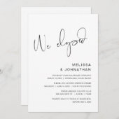 We zijn weggelopen, Uitnodiging voor trouwfeest na (Voorkant / Achterkant)