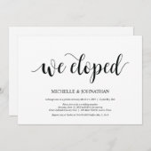 We zijn weggelopen, uitnodigingen voor ontvangst n (Voorkant / Achterkant)