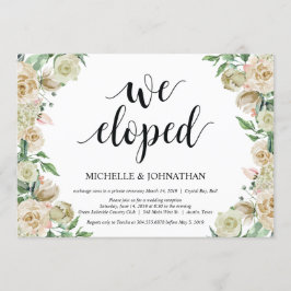 We zijn weggelopen, Uitnodigingskaart voor elopeme Kaart