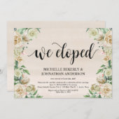 We zijn weggelopen, Uitnodigingskaart voor elopeme Kaart (Voorkant / Achterkant)