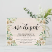 We zijn weggelopen, Uitnodigingskaart voor recepti Kaart (Staand voorkant)