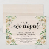 We zijn weggelopen, Uitnodigingskaart voor recepti Kaart (Voorkant / Achterkant)