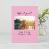 We zijn weggelopen voeg koppel naam stad toe, datu aankondiging (Staand voorkant)