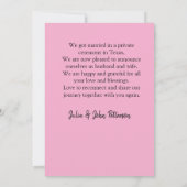 We zijn weggelopen voeg koppel naam stad toe, datu aankondiging (Achterkant)