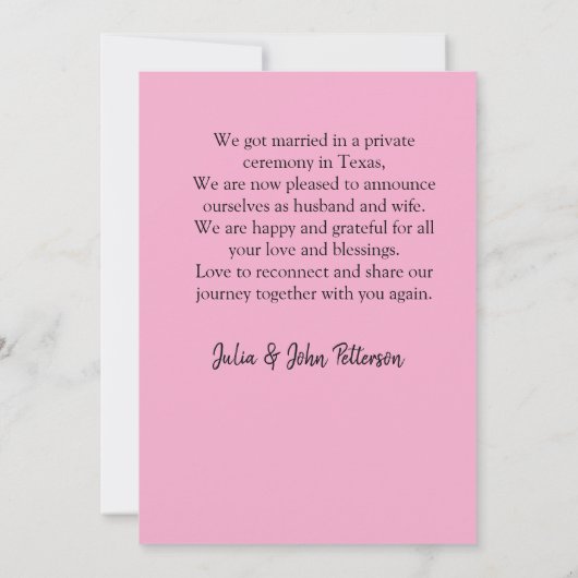 We zijn weggelopen voeg koppel naam stad toe, datu aankondiging (Achterkant)