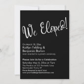 We zijn weggelopen! Zwarte moderne viering na de b Kaart (Voorkant)