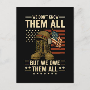 We zijn ze alle Patriotic Veterans Day Memorial ve Feestdagenkaart