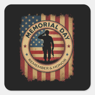 We zijn ze alle Patriotic Veterans Day Memorial ve Vierkante Sticker