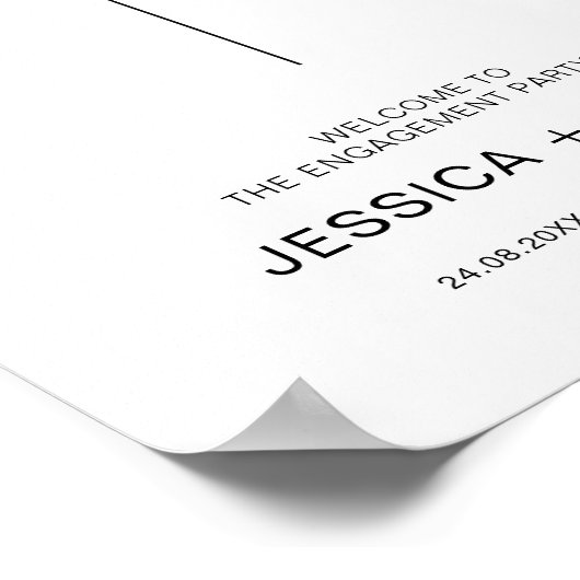 We zijn zo blij dat je hier bent Modern bruiloft w Poster (Hoek)