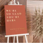 We zijn zo blij dat je hier bent, Terracotta Weddi Folie Afdrukken