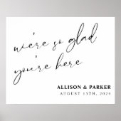 We zijn zo blij dat je hier vandaag bent. poster (Voorkant)