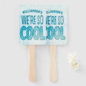 We zijn zo cool familie reünie monogram picknick handwaaier (Voorkant en achterkant)