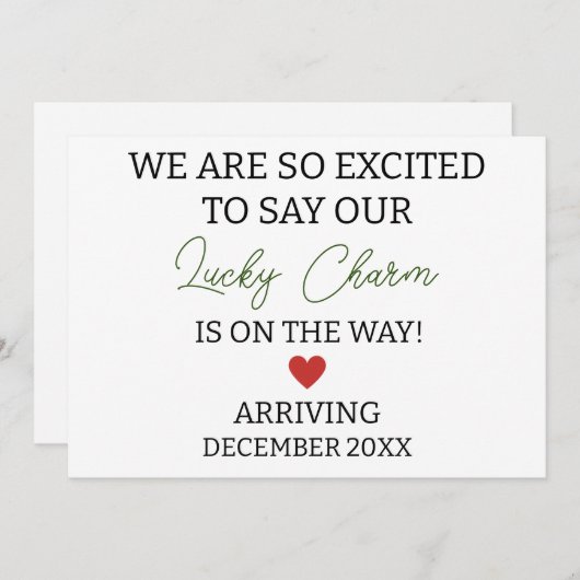 We zijn zo enthousiast om te zeggen dat we geluk h aankondiging (Voorkant / Achterkant)