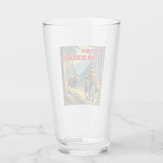 We zijn zo genaaid Beer wandelen Glas (Achterkant)