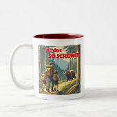 We zijn zo genaaid Beer wandelen Tweekleurige Koffiemok (Links)