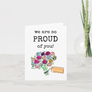 We Zijn Zo Trots Op Je, Bloemboeketkaart Kaart