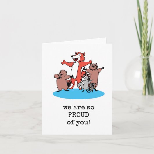 We zijn zo trots op je, gefeliciteerd, prestatieka kaart (Voorkant)