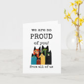 We zijn zo trots op je, gefeliciteerd, prestatieka kaart (Gele Bloem)