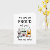 We zijn zo trots op je, gefeliciteerd, prestatieka kaart (Gele Bloem)