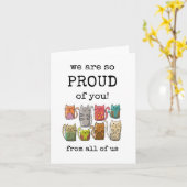 We zijn zo trots op jou, grappig, van ons allemaal kaart (Gele Bloem)