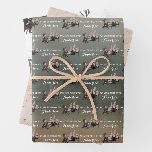 We zijn zo trots op jullie pianist wandelplank inpakpapier vel (In situ)