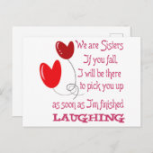 We zijn zussen briefkaart (Voorkant / Achterkant)