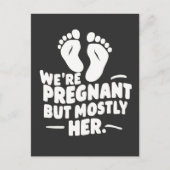 We zijn zwanger, maar meestal haar grappige zwange aankondigingskaart (Voorkant)