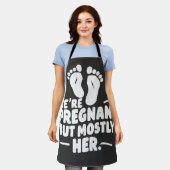 We zijn zwanger, maar meestal haar grappige zwange schort (Gedragen)