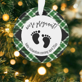 We zijn zwanger van de kerstzwangerschap of ornament