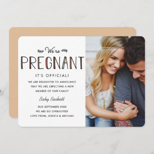 We zijn zwanger   Zwangerschap Aankondiging