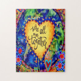 "We zitten allemaal in dit alles samen"-inspiratie Legpuzzel