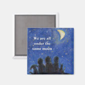 We zitten onder dezelfde Moon Art koelkastmagneet Magneet (Voorkant / Achterkant)
